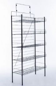 Expositor para salgadinhos, biscoitos e pipocas com 5 bandejas 80 cm